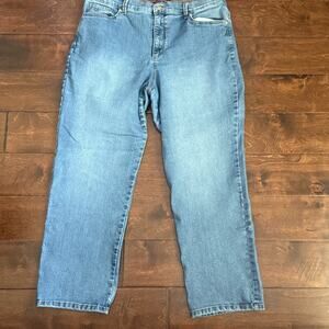 Gloria Vanderbilt Jeans Womens 18 Short Blue Straight High Rise Amanda Med Wash